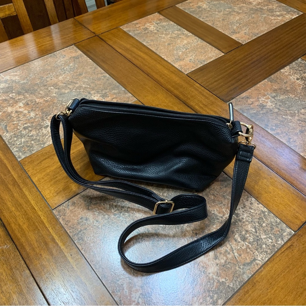 Moshion Black Non-Leather Crossbody Handbag